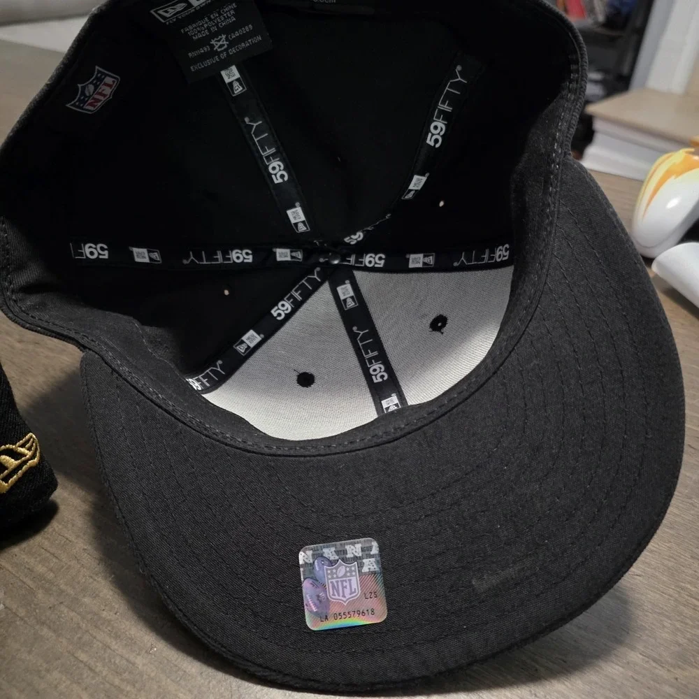 New Era 59FIFTY‎ Jacksonville Jaguars NFL Black Fitted Hat Size 7 5/8